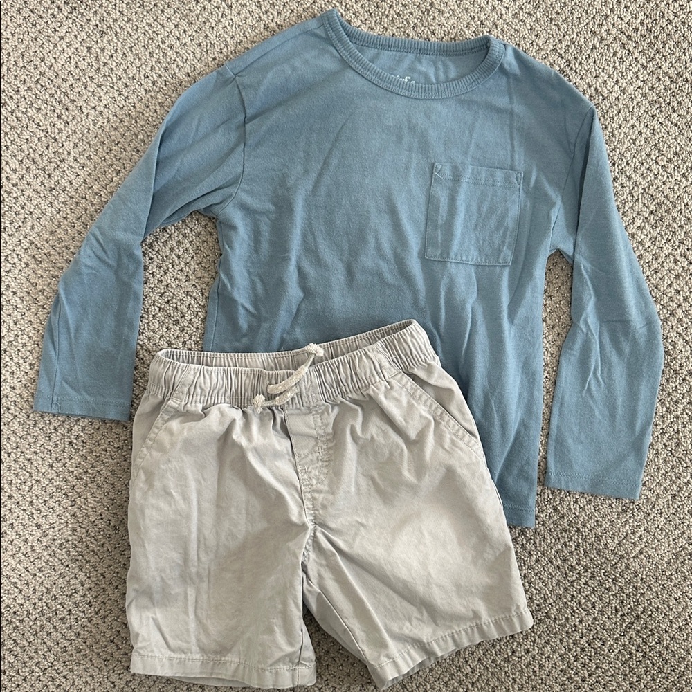Cat & Jack Blue Short & Shirt Set